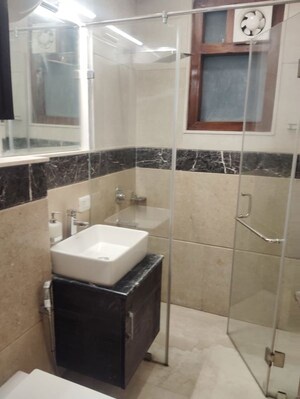 Kitchen in 3 BHK Builder Floor at Sarvodaya Enclave – for Rent