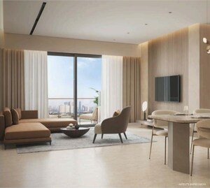 Living Room in 2 BHK Apartment at Rustomjee Vista Bay, Parel – for Sale