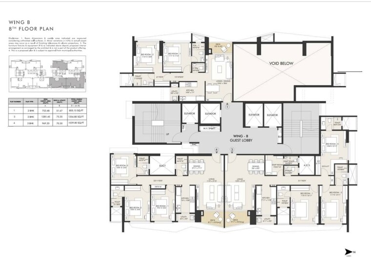 Floor Plan, rustomjee-vista-bay 2 Bedroom 805 Sq.Ft. Apartment In Parel Mumbai 10130836