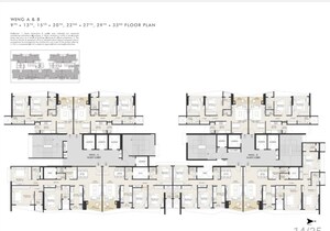 Floor Plan in 2 BHK Apartment at Rustomjee Vista Bay, Parel – for Sale