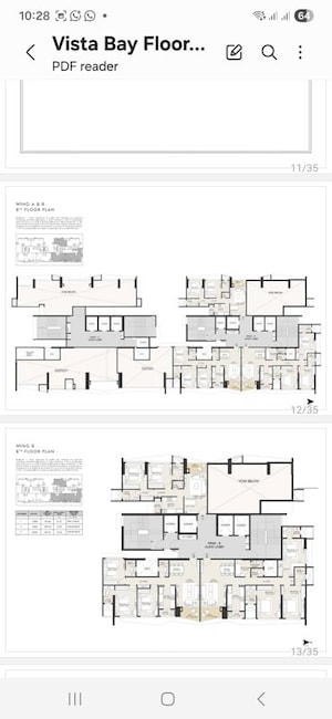 Floor Plan in 3 BHK Apartment at Rustomjee Vista Bay, Parel – for Sale