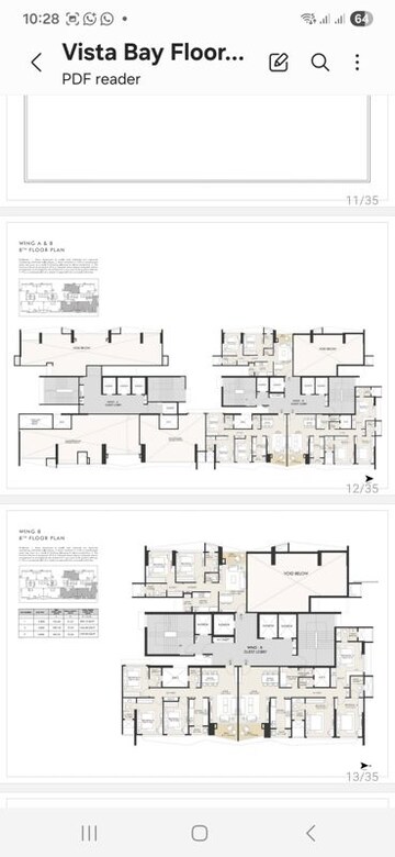 Floor Plan in 3 BHK Apartment at Rustomjee Vista Bay, Parel – for Sale