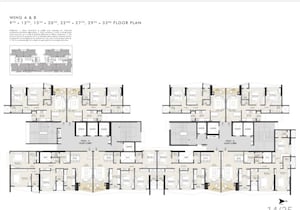 Floor Plan in 3 BHK Apartment at Rustomjee Vista Bay, Parel – for Sale