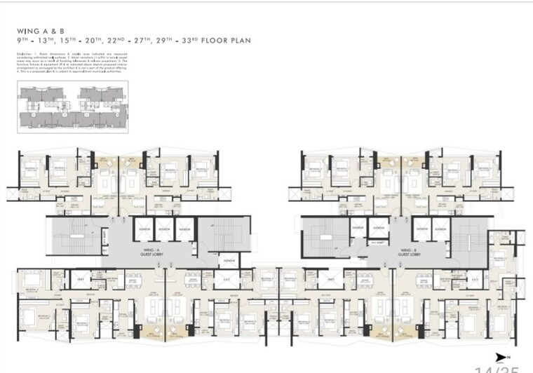 Floor Plan, rustomjee-vista-bay 3 Bedroom 1356 Sq.Ft. Apartment In Parel Mumbai 10130855