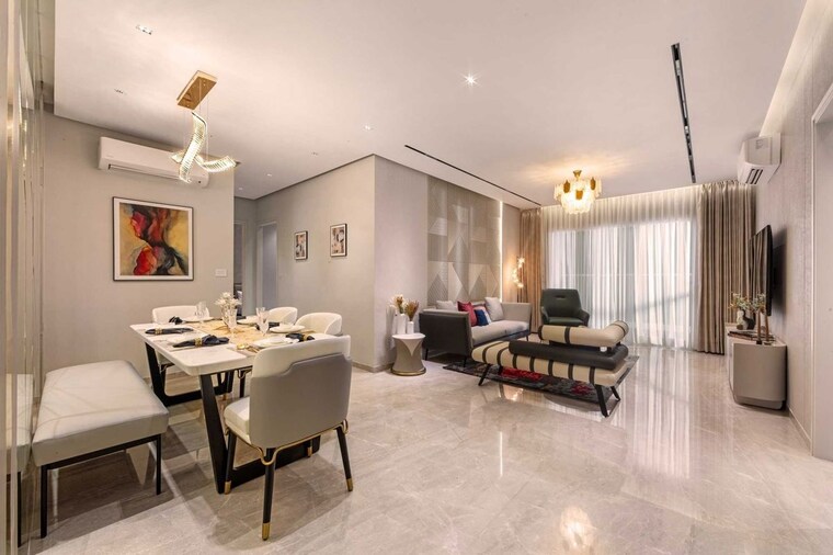 Living Room, lnt-island-cove 3 Bedroom 1563 Sq.Ft. Apartment In Mahim Mumbai 10131553