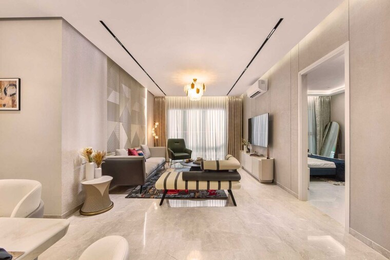 Living Room, lnt-island-cove 3 Bedroom 1563 Sq.Ft. Apartment In Mahim Mumbai 10131553