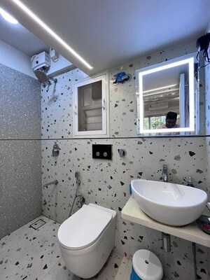 Bathroom in 1 BHK Apartment at Vastu Acharya Ashram, Borivali West – for Rent