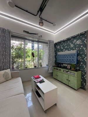 Living Room in 1 BHK Apartment at Vastu Acharya Ashram, Borivali West – for Rent