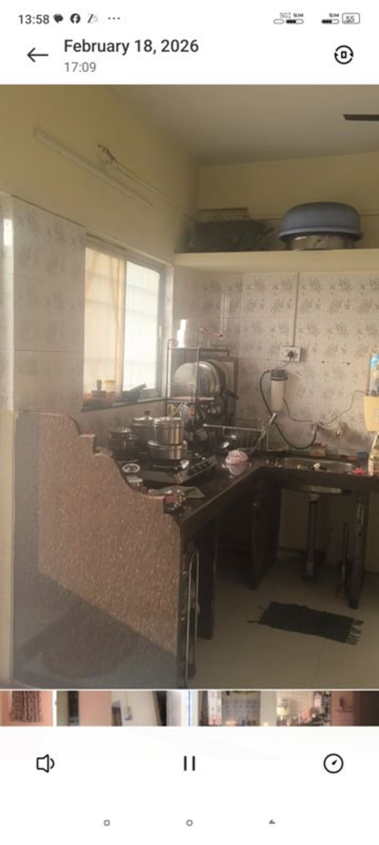 Kitchen, 100 feet road 3 Bedroom 1500 Sq.Ft. Apartment In 100 Feet Road Sangli 10132582