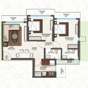 Floor Plan in 1 BHK Builder Floor at Ambe Ashish, Mulund West – for Rent