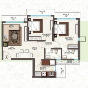 Floor Plan in 1 BHK Builder Floor at Ambe Ashish, Mulund West – for Rent