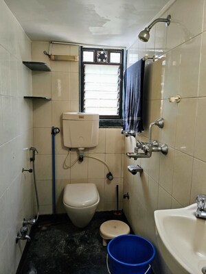 Bathroom in 2 BHK Apartment at Mahim West – for Rent