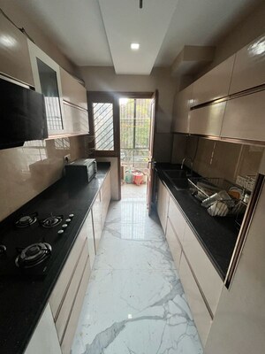 Kitchen in 3 BHK Builder Floor at Sushant Lok I – for Rent