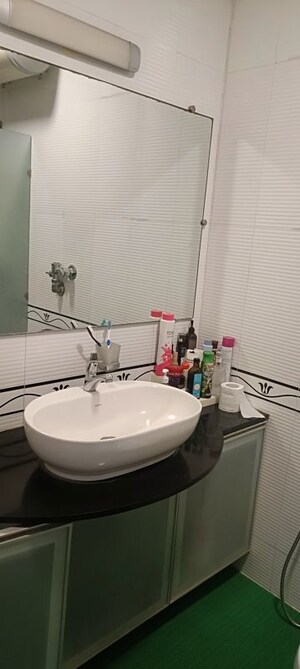 Bathroom in 3 BHK Apartment at Lake Pleasant, Powai – for Rent