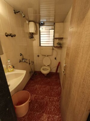 Bathroom in 3 BHK Apartment at Goyal Lakshchandi Heights, Goregaon East – for Rent