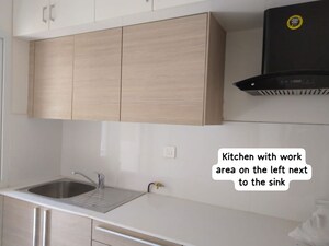 Kitchen in 2.5 BHK Apartment at Bhartiya Nikoo Homes, Thanisandra Main Road – for Rent