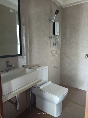 Bathroom in 2 BHK Apartment at Srishti Oasis Phase I, Bhandup West – for Rent