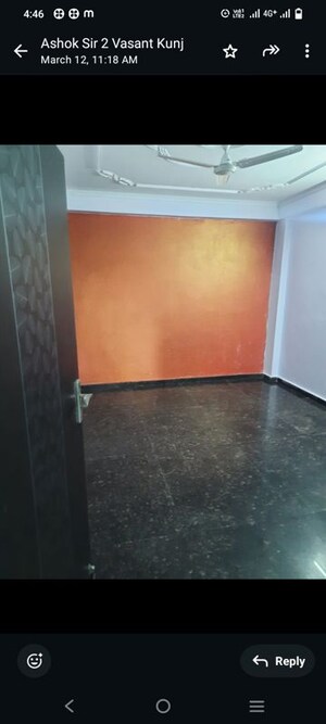 Room in 2 BHK Builder Floor at Vasant Kunj – for Rent