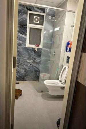Bathroom in 3 BHK Apartment at Omaxe The Palace, Gomti Nagar – for Rent