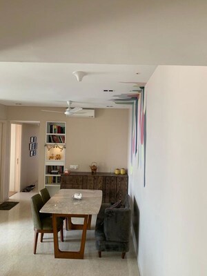 Living Room in 3 BHK Apartment at Omkar Alta Monte, Malad East – for Rent