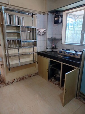 Kitchen in 1 RK Apartment at Navbharat Sahyog CHS, Goregaon East – for Rent