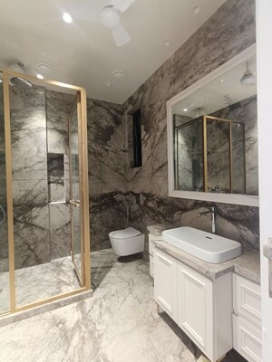 Bathroom in 3 BHK Builder Floor at Defence Colony – for Rent