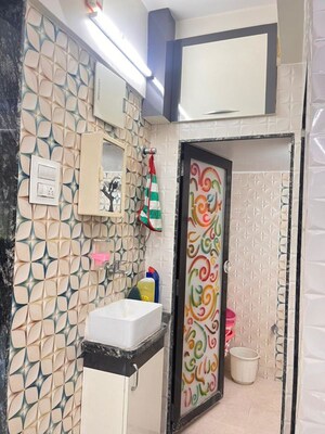 Bathroom in 1 BHK Apartment at Brahamand Phase 6 Chs Ltd, Brahmand – for Sale