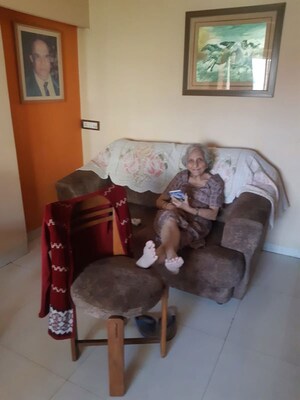 Living Room in 1 BHK Apartment at Eden Woods complex, Manpada – for Rent