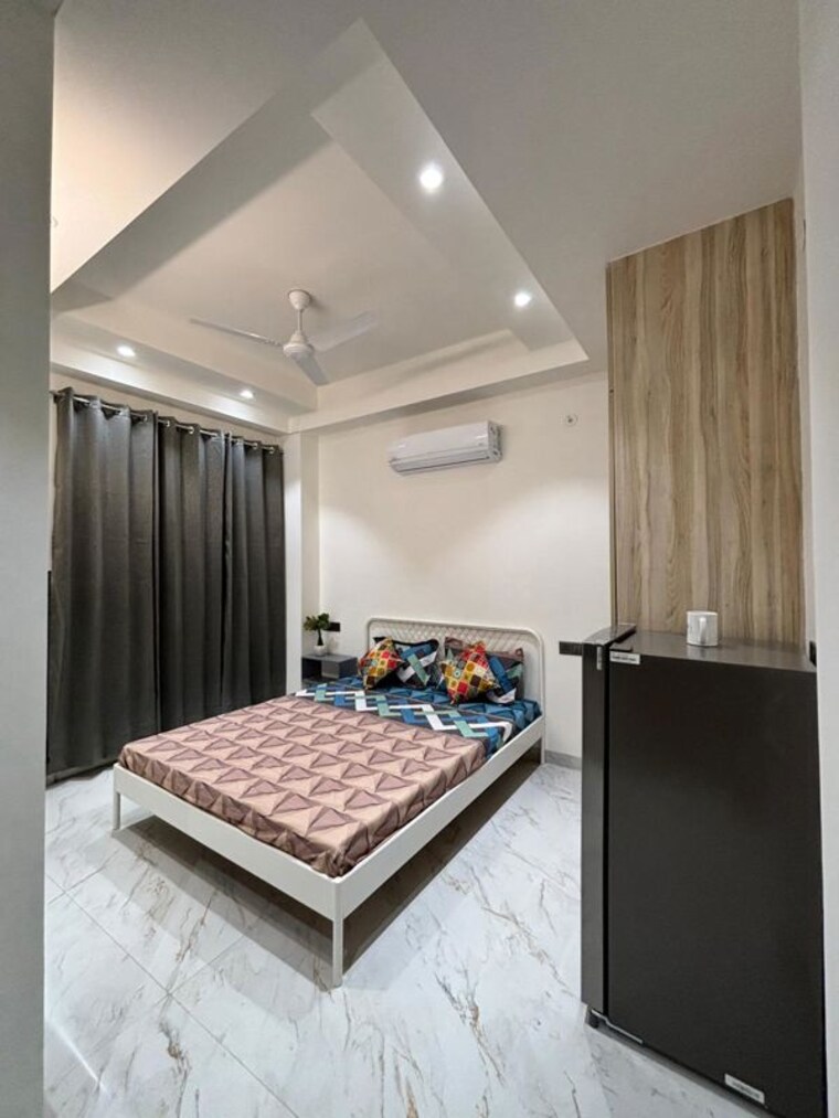 Bedroom, sector 46 1 RK 1100 Sq.Ft. Builder Floor In Sector 46 Gurgaon 10137774