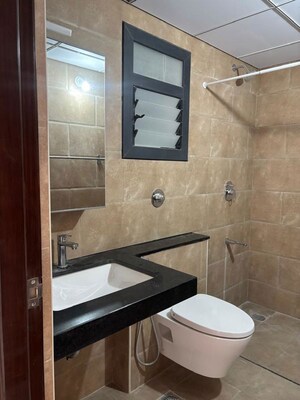 Bathroom in 3 BHK Apartment at Puravankara Purva Atmosphere, Thanisandra Main Road – for Rent
