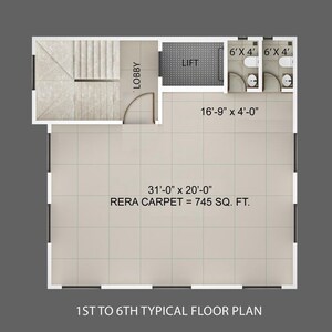Floor Plan in  Office Space at Harsh Trinity Oasis, Bapane – for Sale
