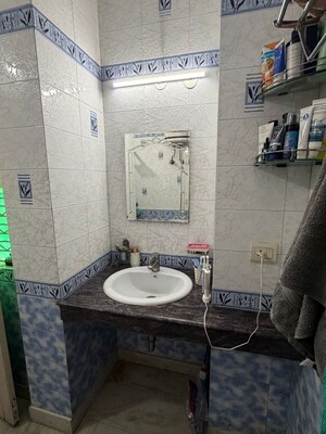 Bathroom in 2 BHK Builder Floor at East Of Kailash – for Rent