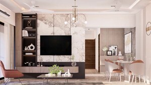 Living Room in 2 BHK Apartment at Gajra Bhoomi Serenity, Kharghar – for Sale