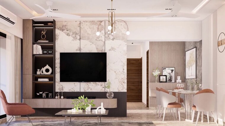 Living Room, gajra-bhoomi-serenity 2 Bedroom 1240 Sq.Ft. Apartment In Kharghar Navi Mumbai 10137838