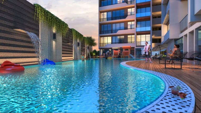 Swimming Pool, hitech-crystal-corner 3 Bedroom 1310 Sq.Ft. Apartment In Kharghar Sector 11 Navi Mumbai 10138115