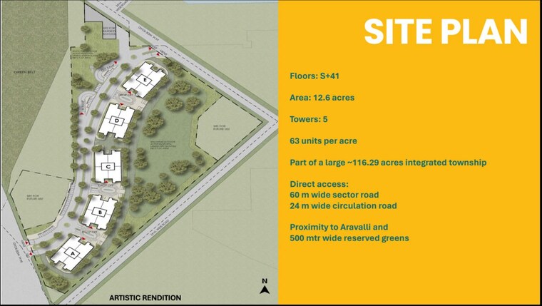 Map Location, dlf-privana-west 4 Bedroom 3577 Sq.Ft. Apartment In Sector 76 Gurgaon 10138205