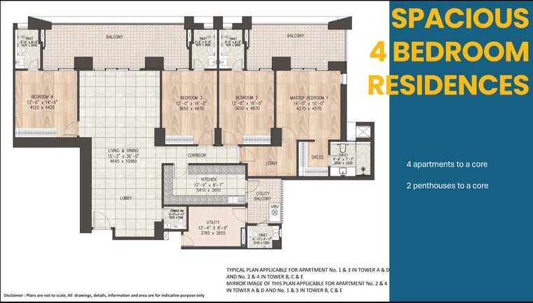 Floor Plan, dlf-privana-west 4 Bedroom 3577 Sq.Ft. Apartment In Sector 76 Gurgaon 10138241