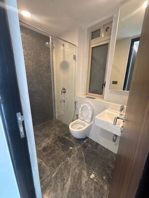 Bathroom in 3 BHK Apartment at Lodha The Park, Worli – for Rent