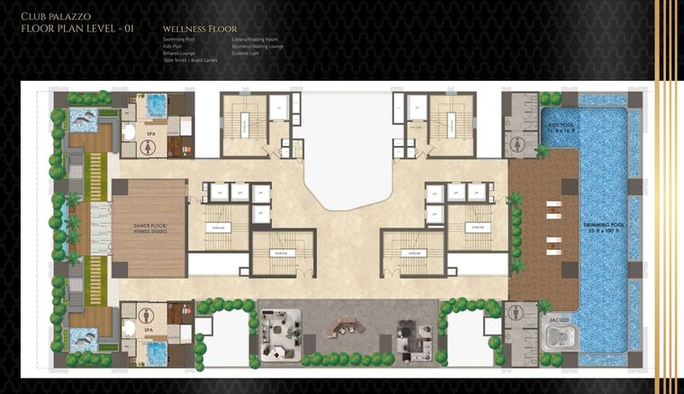 Floor Plan, poulomi-palazzo 4 Bedroom 6225 Sq.Ft. Apartment In Kokapet Hyderabad 10138895