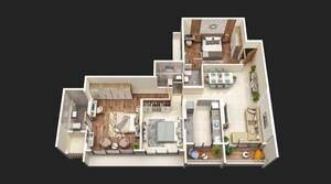 Floor Plan in 3 BHK Apartment at Hitech Cosmos, Kharghar – for Sale