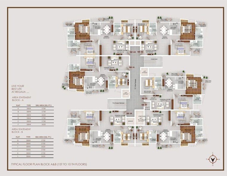 Master Plan, harmu 3 Bedroom 1730 Sq.Ft. Apartment In Harmu Ranchi 10140825
