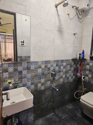 Bathroom in 3 BHK Apartment at Siddhi Garima, Chembur – for Rent