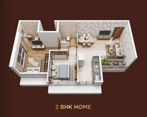 Floor Plan in 2 BHK Apartment at Matrix Imperial, Nerul – for Sale