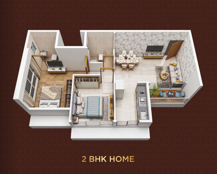 Floor Plan, matrix-imperial 2 Bedroom 950 Sq.Ft. Apartment In Nerul Navi Mumbai 10142209