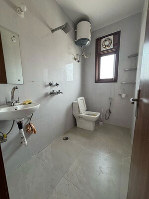 Bathroom in 1 BHK Apartment at Palm Residency Chhatarpur, Chattarpur – for Rent