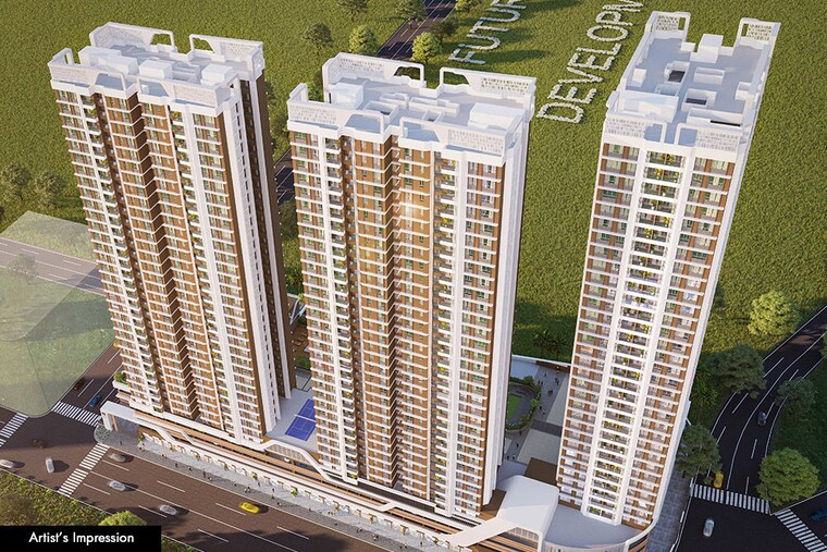 Exterior View, dosti-west-county-phase-2-dosti-cedar 1 Bedroom 322 Sq.Ft. Apartment In Balkum Pada Thane 10142454