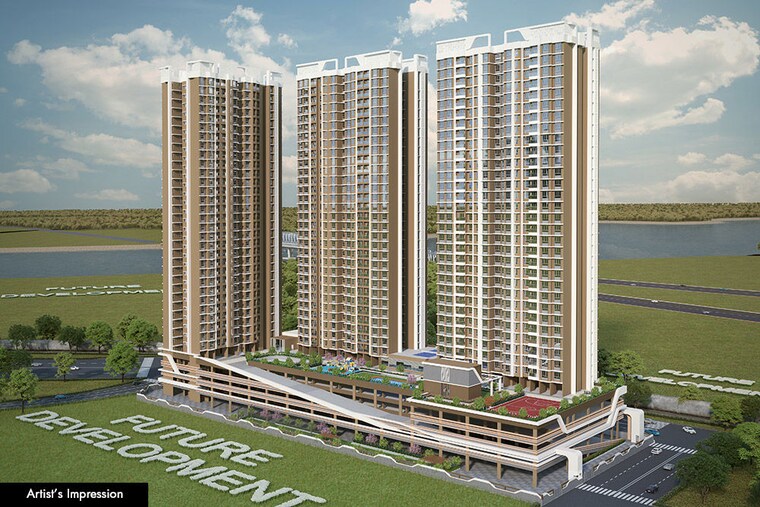 Exterior View, dosti-west-county-phase-2-dosti-cedar 1 Bedroom 322 Sq.Ft. Apartment In Balkum Pada Thane 10142454