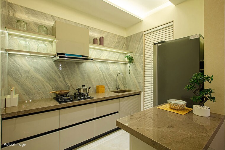 Kitchen, dosti-west-county-phase-2-dosti-cedar 1 Bedroom 322 Sq.Ft. Apartment In Balkum Pada Thane 10142454
