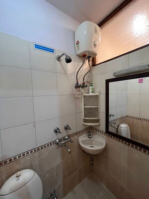 Bathroom in 1 BHK Builder Floor at Nizamuddin East – for Rent