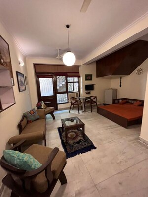 Living Room in 1 BHK Builder Floor at Nizamuddin East – for Rent